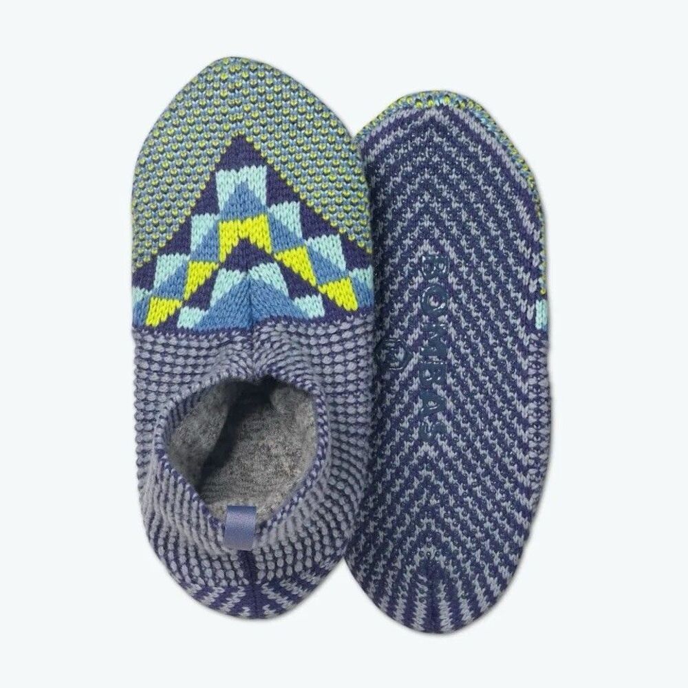 Bombas Gripper Slipper Lined YOUTH 11-13 Blue Green